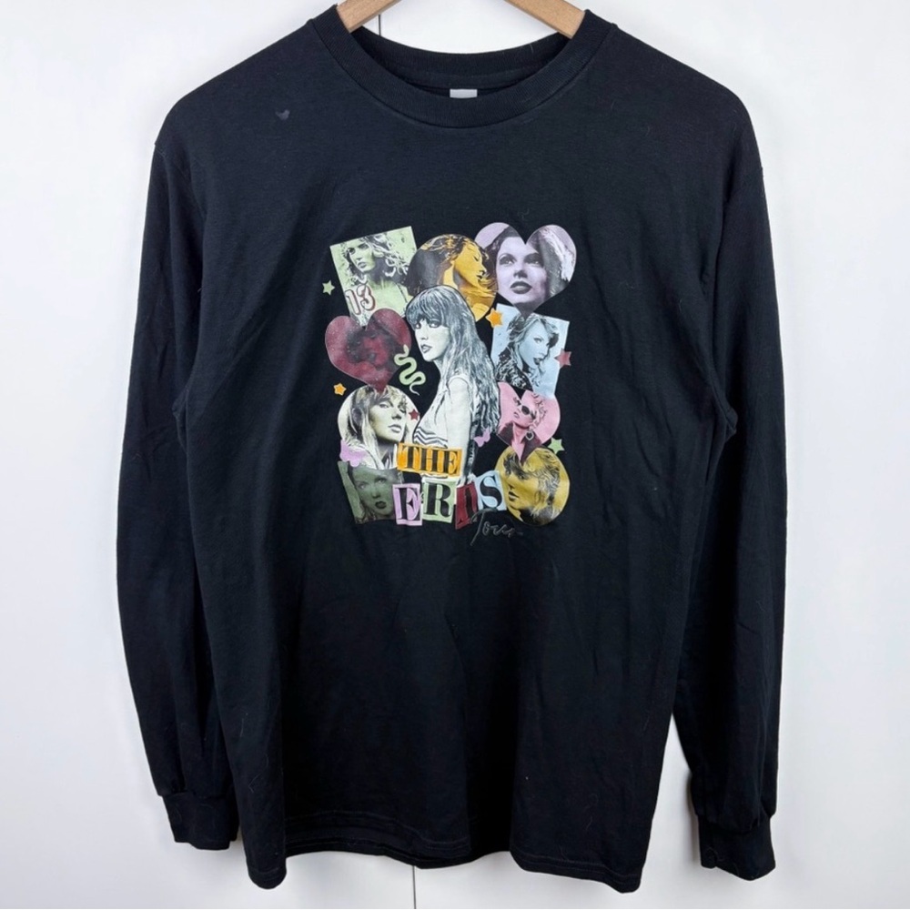 Taylor Swift Eras Tour Black Long Sleeve Crewneck